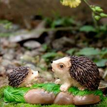 各种动物雕像，适合亲子装饰，微型动物雕像，可爱的亲子动物套装，娃娃童话花园动物模型，娃娃屋微型模型，树脂工艺苔藓盆景装饰，卡通花园配件，人造花园装饰，适合春季花园装饰