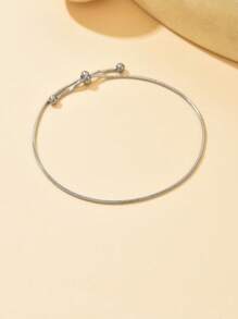 1pc Fashionable Snake Chain Stainless Steel Bracelet, Minimalist Design For Women, Versatile Everyday Wear, Suitable For Parties, Celebrations And Holidays