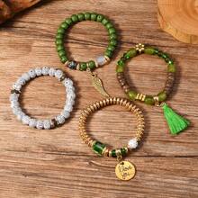 2025 New Popular Bohemian Bracelet, Creative Women Jewelry Tassel Natural Crystal Beaded Multi-Layer Fashion Accessory, Suitable For Daily Wear, Gifts, Christmas, Birthday, New Year, Carnival