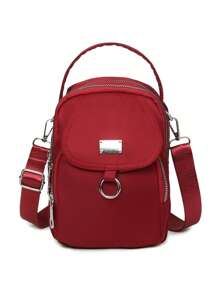 Casual Shoulder Bag With Zipper&Adjustable Straps For Women Men Storage Pockets Mini Purse Handbag,School College Messenger Bag For Daily, Work, Shopping, Workout, Beach, Travel Tote Bag - Multicolor - View 16