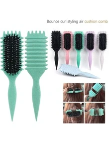1 pieza Peine, hecho de tallos de nailon y trigo sarraceno, es un regalo perfecto para el Día de San Valentín. Presenta una función de masaje y se puede usar tanto en cabello seco como húmedo para desenredar y alisar el cabello sin nudos. Compacto y conveniente, fácil de transportar