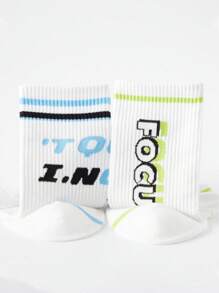 1/5 Pairs Basketball Mid-Calf Sports Socks For Men, High-Top Athletic Crew Socks