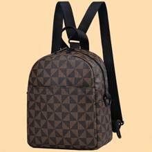 [Two Kinds Of Back Method, Can Be Oblique Back, Can Be Shoulders] Highly Attractive Level Level Leather Texture Backpack New Casual Retro Backpack National Style Simple [Zipper Direction Is Free] Suitable For Teen Summer Casual Outdoor Athletic Or Vacation Travel Or Graduation Gifts Or Birthday Dress Accessories