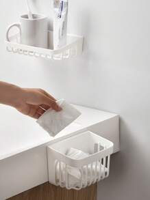 1 件排水收纳架，浴室毛巾，牙膏，肥皂镂空壁挂架，厨房海绵刷排水收纳架