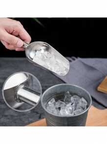 4-Size Aluminum Alloy Ice Shovel Scoop Multifunctional Grain Coffee Beans Bar Cube Scraper Measuring Spoon Kitchen Accessories