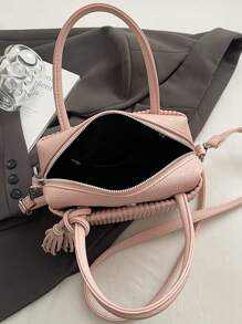 Stylish Tassel Decor Women Shoulder Bag, Casual Light-Weight Handbag, Minimalist Chic Crossbody Bag Suitable For Daily Use, Commuting, Shopping