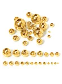 50pcs 3 4 5 6 8mm Stainless Steel Isolation Beads Ball Ornament Loose Seed Beads For DIY Bracelet Jewelry Making Supplies - Stainless Steel Spacer Beads - View 17