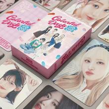 2 piezas/55 piezas Tarjetas LOMO de "Días Coloridos" de K-POP - Tarjetas postales con diseño de cuadros rosa, perfectas para fans, deseando buena suerte y tarjetas de agradecimiento, tarjetas de colección | Estética vibrante | Elementos decorativos, tarjetas de felicitación
