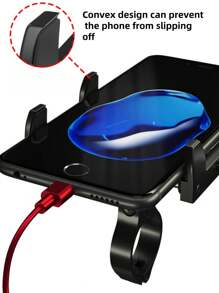 1pc Aluminum Motorcycle/Bicycle Phone Holder, Shock-Proof Mobile Phone Mount Bracket For Delivery/Navigation Use
