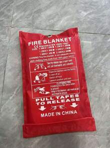 1 Piece Emergency Fire Blanket 39" X 39" - Flame Retardant, Heat Resistant, Durable Fiberglass Material - Home, Kitchen, School, Camping, Warehouse & Car Safety Essential - Easy To Store, Perfect Gift For Thanksgiving & Christmas, FJNATINH - Beige - View 7