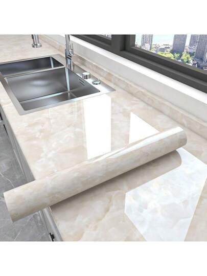 Marble Countertop Contact Paper Waterproof Peel Stick Countertops Beige Wallpaper Self Adhesive Kitchen Counter Top Bureau Cabinet Hoes Room Home Wand Bathroom Bedroom ation Stuff Living Ho Art Wallpapers