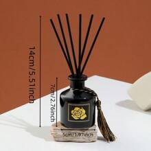 1 bottiglia/2 bottiglie Set diffusore di profumo senza fiamma, include 1 nappina e 6 bastoncini di bambù, ideale per la decorazione di casa e hotel