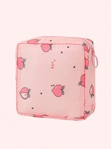 1 Peça Bolsa de Armazenamento de Absorventes Higiênicos, Necessaire Portátil de Grande Capacidade, Estilo Minimalista, Tecido Impermeável para Armazenar Absorventes Higiênicos, Protetores Diários e Tampões, Vibes Boho