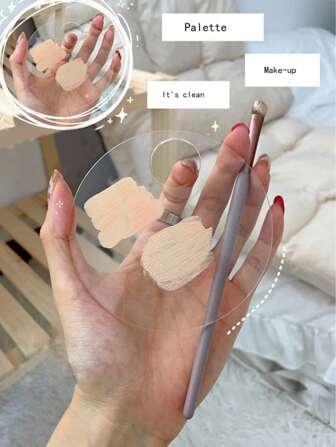 1/2/5pcs Acrylic Makeup Palette, Transparent Acrylic With Holes For Mixing Foundation, Nail Artist & Makeup Artist Palette,Makeup,Cheap,Room Decor,Vanity,Travel,Bedroom,Makeup Accessories,Cheap,Stocking Stuffers,Makeup,Makeup Tools,Cheap Stuff,Gifts,Gifts For Women,Christmas Gifts