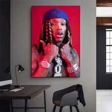 1pc Wall Arts Posters Pop K-King Rapper Von POSTER Poster Printing Wall Paintings Living Room Home Decoration, Suitable For Residential And Dormitory Walls, Living Room And Bar Decoration, Dining Room Or Bathroom, Room Decoration, High Quality Without Frame, Indoor/Outdoor Canvas Art, Frameless Gifts Birthday Graduation