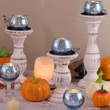 Juego de 6/12 portavelas para velas votivas surtidas de cristal con efecto de mercurio, decoración de mesa para bodas y fiestas de cumpleaños en el hogar