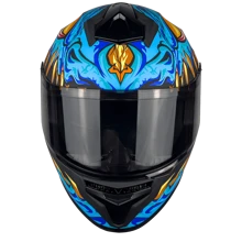 CASCO PARA MOTOCICLISTAS XBULL BALTO AZUL BRILLANTE INTEGRAL PARA USO RURAL CON CERTIFICACIÓN DOT - Azul - Ver 8
