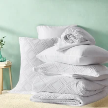 Modern King Size Comforter Set - Bedding Sets Queen/King 7 Pieces, Cute Bed In A Bag Bed Set With Comforter, Sheets, Pillowcases & Shams - White - View 5
