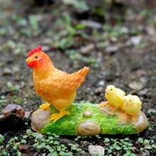 各种动物雕像，适合亲子装饰，微型动物雕像，可爱的亲子动物套装，娃娃童话花园动物模型，娃娃屋微型模型，树脂工艺苔藓盆景装饰，卡通花园配件，人造花园装饰，适合春季花园装饰