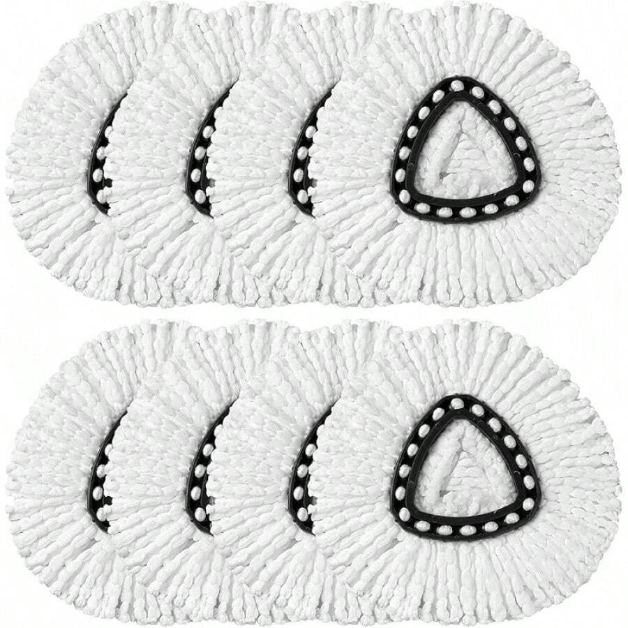 HOMEXCEL Mop Replacement Heads Compatible With O-Cedar EasyWring Spin Mops 3 Pack-Washable Microfiber Spin Head Refills-Easy Cleaning Mop Head Replacement - 8 - 查看 1