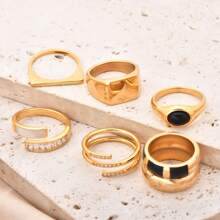 Fashion Hollow Black Dripping Oil Ring Sets, New Arrival Export Version