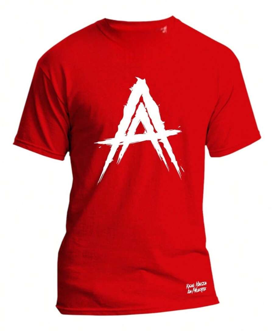 Playera Aa Anuel Real Hasta La Muerte A - Rojo - Ver 1