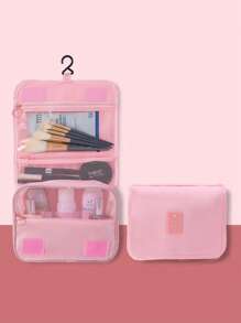 1pc Airplane Hanger Organizer Bag, Large Capacity For Narrow Hotel Bathroom, Outdoor Camping, Convenient Storage. Multi-Functional Compartments For Toiletries, Cosmetics, Lotions And More Summer Travel, Vacation Home Bathroom Decor Holiday Bathroom Accessories Back To School - Multicolor - View 8