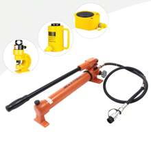 kangten Manual Hydraulic Hand Pump Conjunction + Other Hydraulic Tools 10000 PSI - Orange - View 9