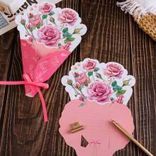 1 pieza Tarjeta de felicitación con ramo 3D desplegable - Perfecta para Navidad, San Valentín, Día de la Madre y Día del Padre - Regalo creativo hecho a mano para familia, amigos y seres queridos, ideal para Navidad