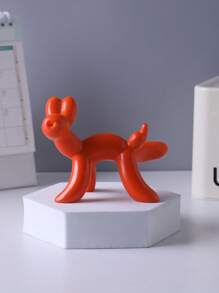 1pc Resin Balloon Dog Statue - Modern Nordic Style, Luxury Design, Suitable For Living Room, TV Cabinet And Coffee Table Decor, Blue, White, Pink, Orange Colors Available