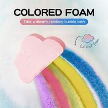 Bolas efervescentes de baño con aroma a nube multicolor, regalo de spa, bomba de burbujas con efecto de frescura, regalo para novia, madre, día de San Valentín, con extractos herbales y aromaterapia