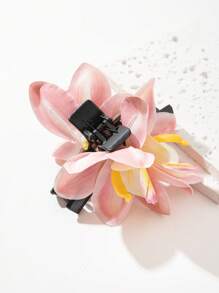 Claw Clips 4pcs Goddess Butterfly Hair Clips With Faux Flower, Romantic Atmosphere Hair Accessories, Suitable For Beach Photos And Vacation, School Stuff, College