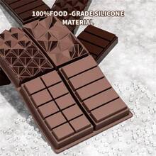 4 合 1 硅胶可分解巧克力棒模具，硅胶蜡融化模具，不粘自制蛋白质和能量棒模具