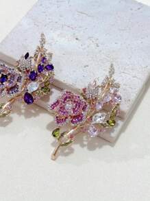 1pc Rose Flower Brooch, Elegant Versatile Dress Accessory For Women