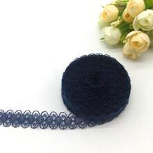 1pc 10yards 5/8" (15mm) Lace Ribbon Bilateral Handicrafts Embroidered Net Lace Trim Fabric Ribbon DIY Sewing Skirt Accessories