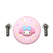 Sanrio 半入耳式无线耳机可爱甜甜圈风格 LED 显示屏美感大容量适用于所有智能手机和笔记本电脑男女生日礼物 - 彩色 - 查看 10