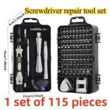 46 piezas Juego de herramientas de reparación automotriz multifuncional, incluye juego de llaves de trinquete, zócalos, 1/4" de accionamiento, barras de extensión de acero al cromo vanadio, para mantenimiento de automóviles y uso doméstico - Estructura enchapada en acero