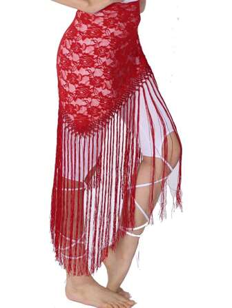 Dans din buric pentru femei, ciucuri lungă din dantelă triunghiulară eșarfă din dantelă din buric eșarfă din dantelă cu ciucuri, triunghi, fustă înfășurată în talie, costum de dans, accesorii pentru îmbrăcăminte pentru femei, cu ciucuri lung, îmbrăcăminte pentru clasă