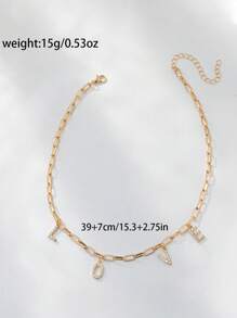 18K Gold Plated Ladies' Necklace With Personalized Name Pendant | Elegant And Fashionable | Comes With Gift Box Packaging | Ideal For Festivals, Birthdays, Anniversaries | Gifts For Couples, Wives, Mothers, Friends