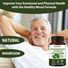 Magnesium Citrate Capsules 200mg - Supports Gut & Heart Health - 120 Capsules - 1瓶 - 查看 5