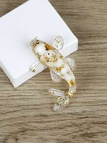 1个迷你小鱼桌面摆件，复古个性化锦鲤鱼，微景观树脂工艺品，适合作为送给朋友的小礼物 - 彩色 - 查看 6