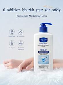 400ml 烟酰胺滋养保湿霜 - 含胶原蛋白、透明质酸、天然芦荟提取物，保湿、平滑、滋润、改善毛发角化病、亮白、不油腻 - 藍白色 - 查看 9