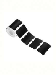 300/120pcs Black PVC Reusable Waterproof Labels, Handwritten Removable Adhesive-Free Label Sticker For Kitchen Organization,School Supplies,Back To School