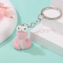 可爱卡通3D植绒树脂小鹿、青蛙、蛇、老虎钥匙扣，精致卡通动物情侣包包/手机/钥匙链挂件，派对S汽车配饰包包挂饰背包，适合上学、哥特风、Y2K、万圣节、教师节、圣诞节礼物创意，带证件夹的包包挂绳，汽车配饰包包挂饰，送给朋友或姐妹的礼物 - 彩色 - 查看 7