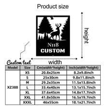 1 pieza Placa de dirección de metal personalizable con silueta de árbol - Arte de pared personalizado para la entrada del hogar, jardín al aire libre y decoración de fiestas - Artesanía decorativa de silueta de hierro - No se necesita electricidad