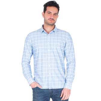  Generra | Camisa Casual a Cuadros, Manga Larga para Hombre