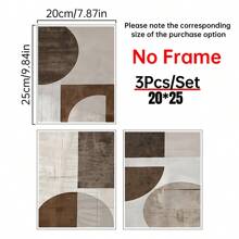 3pcs Have Framed Canvas Painting And Poster, Ready To Hanging, Bohemian Style - Abstract Graphic Art Home Decor, Wall Art, Room Decor, Home Murals, Hd Printing, Ideal For Gifts, Living Room, Bedroom, Dining Room, Office Decoration Picture, With Frame Birthday Graduation