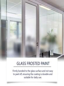 1 pièce Peinture de verre mate, convient pour l'éclairage de bureau, le verre de salle de bain, revêtement de confidentialité Peinture de verre dépoli