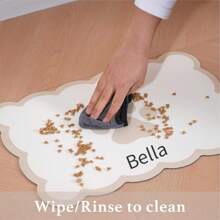 Customizable Diatomaceous Earth Pet Feeding Mats With Non-Slip Rubber Bottoms, Suitable For Dogs - Large Size, Easy To Clean, Stylish Decoration, Colorful, Retro And Cute, Minimalist Style, Adorable, Customizable, Unique, Personalized Pet Supplies, 2025 Halloween Accessories, Pet Name Can Be Printed. Personalized Gift - Multicolor - View 6