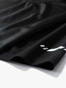 Camiseta de manga corta de secado rápido para hombres, top deportivo de cuello redondo - diseño degradado fashionable, adecuado para correr a diario, entrenamiento deportivo y uso casual